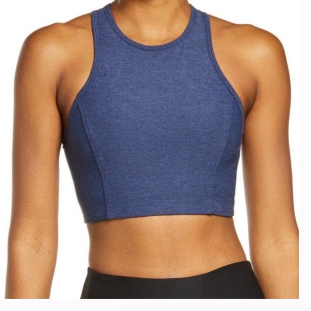 OUTDOOR VOICES Athena Racerback Sports Bra Heather Blue Size Small